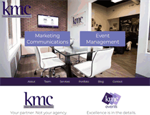 Tablet Screenshot of kmcagency.com